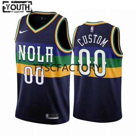 Maillot Enfant New Orleans Pelicans Personnalisé Nike 2022-23 City Edition Navy Swingman